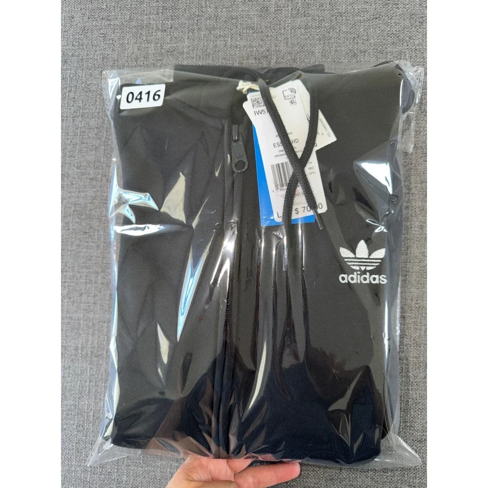 Adidas Originals Adicolor Essentials Full Zip Hoodie Black IW5791 Mens L